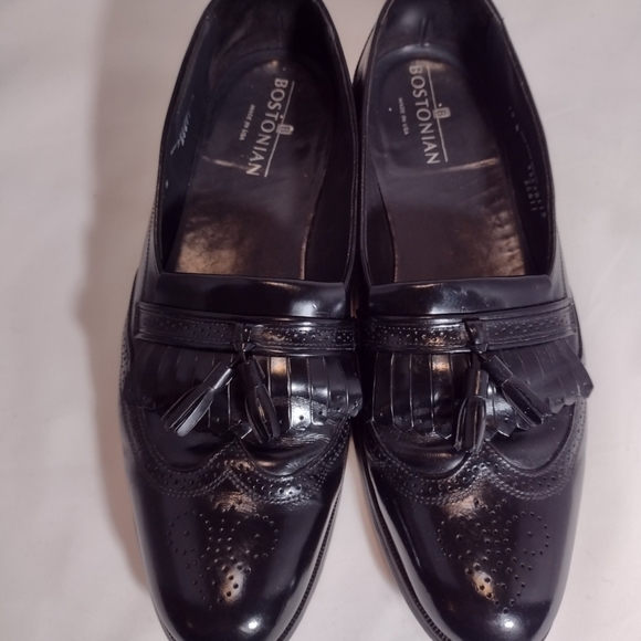 Bostonians men's black shiny dress shoes sz.12 - Picture 5 of 5